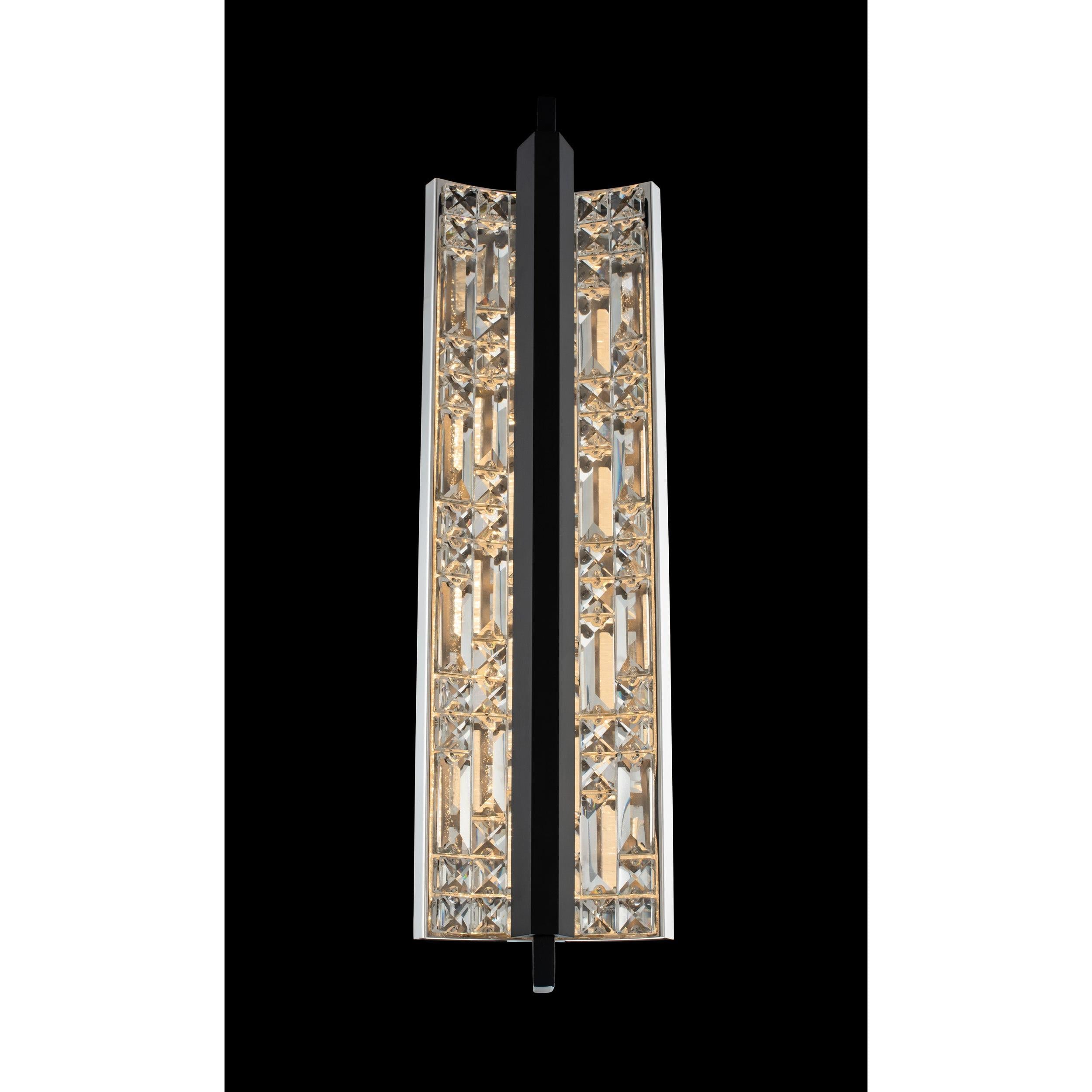 Capuccio 6" LED Wall Sconce – Matte Black by Allegri Crystal
