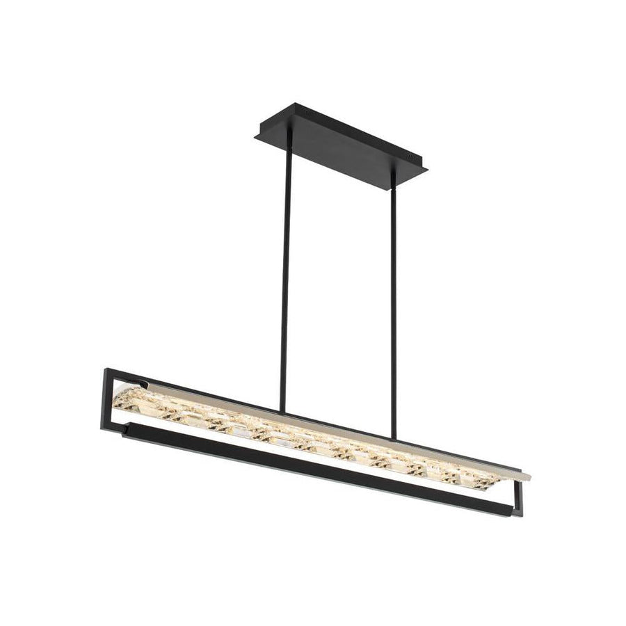 Capuccio Luxury Crystal Island Candelier – Matte Black