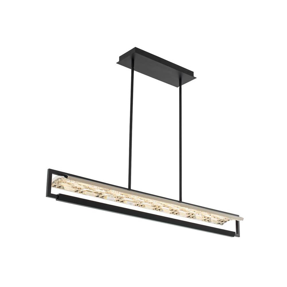 Capuccio Luxury Crystal Island Candelier – Matte Black