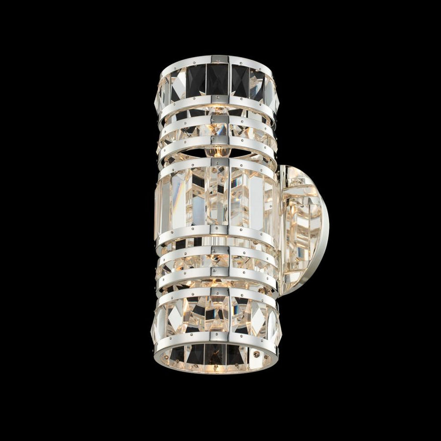 Strato Luxury Crystal Wall Sconce – Polished Silver