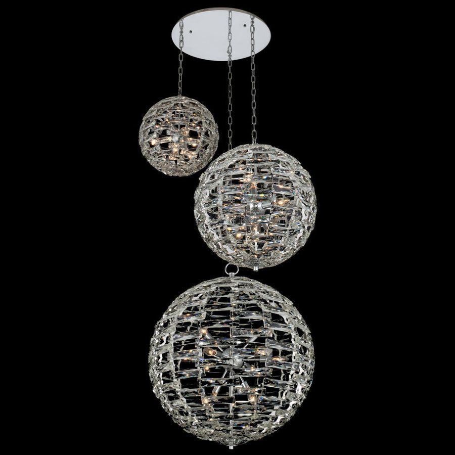 Alta Luxury Crystal Island Candelier – Polished Chrome