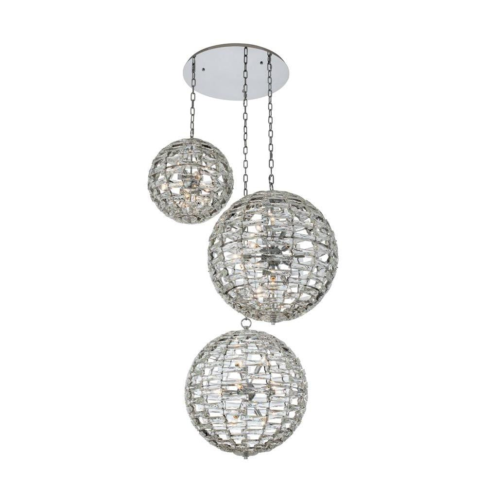 Alta Luxury Crystal Pendant – Polished Chrome