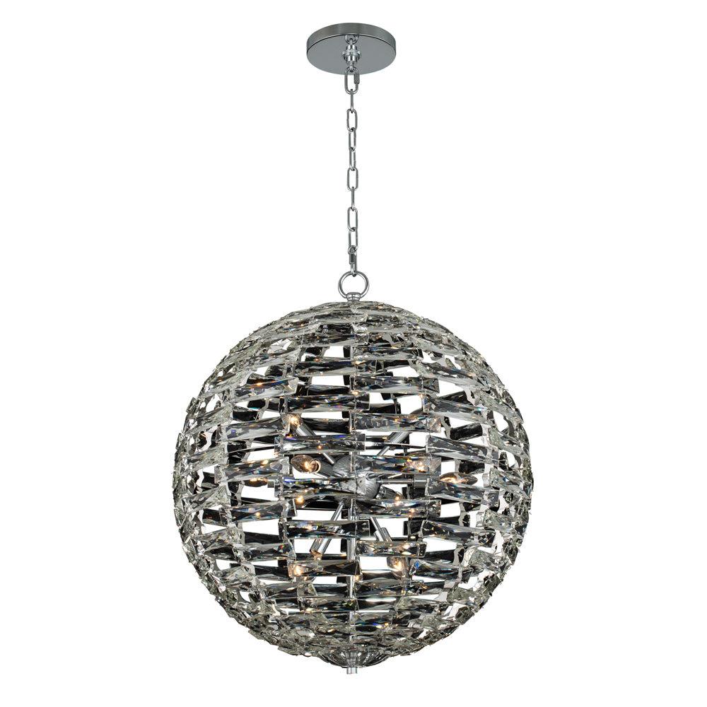Alta 36" ORB Pendant – Polished Chrome by Allegri Crystal