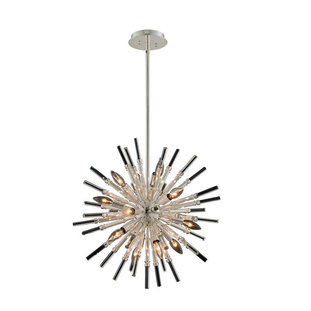 Sprazzo Luxury Crystal Pendant – Polished Silver