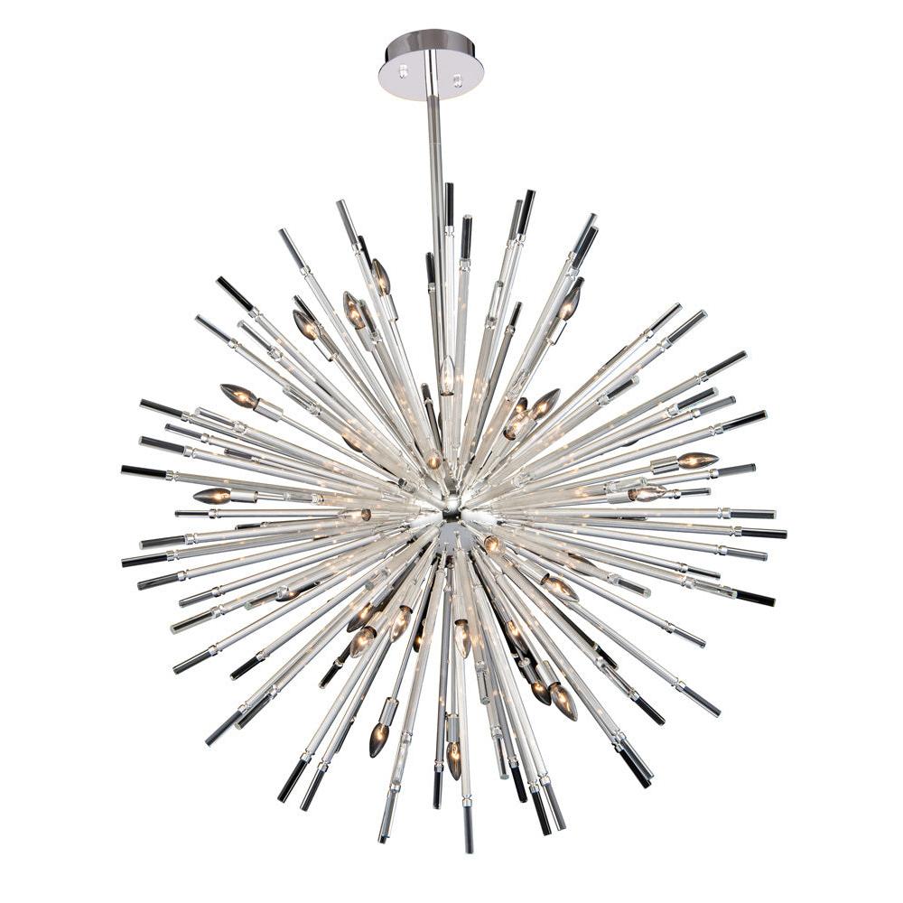 Sprazzo Luxury Crystal Pendant – Polished Silver