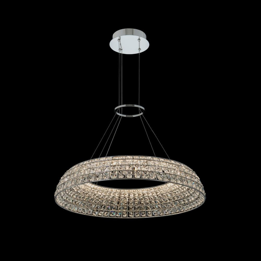 Nuvole Luxury Crystal Pendant – Polished Chrome