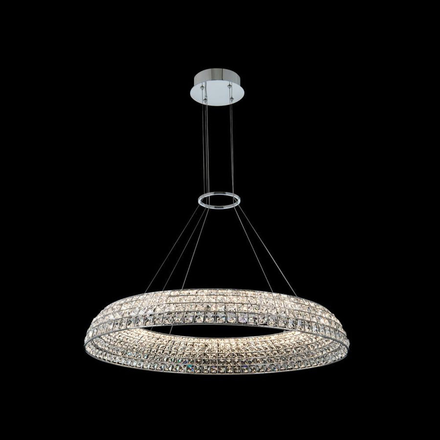 Nuvole Luxury Crystal Pendant – Polished Chrome