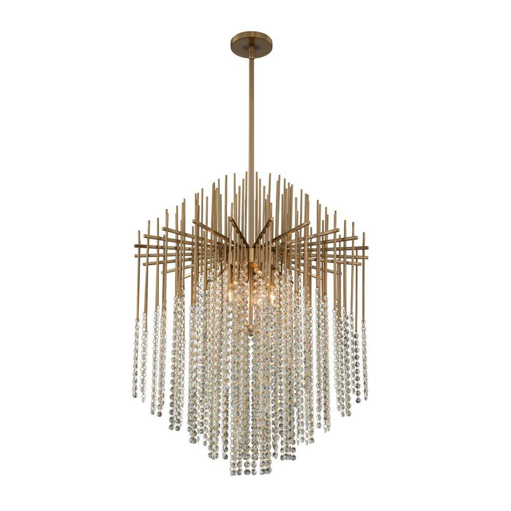 Estrella Luxury Crystal Pendant – Brushed Champagne Gold