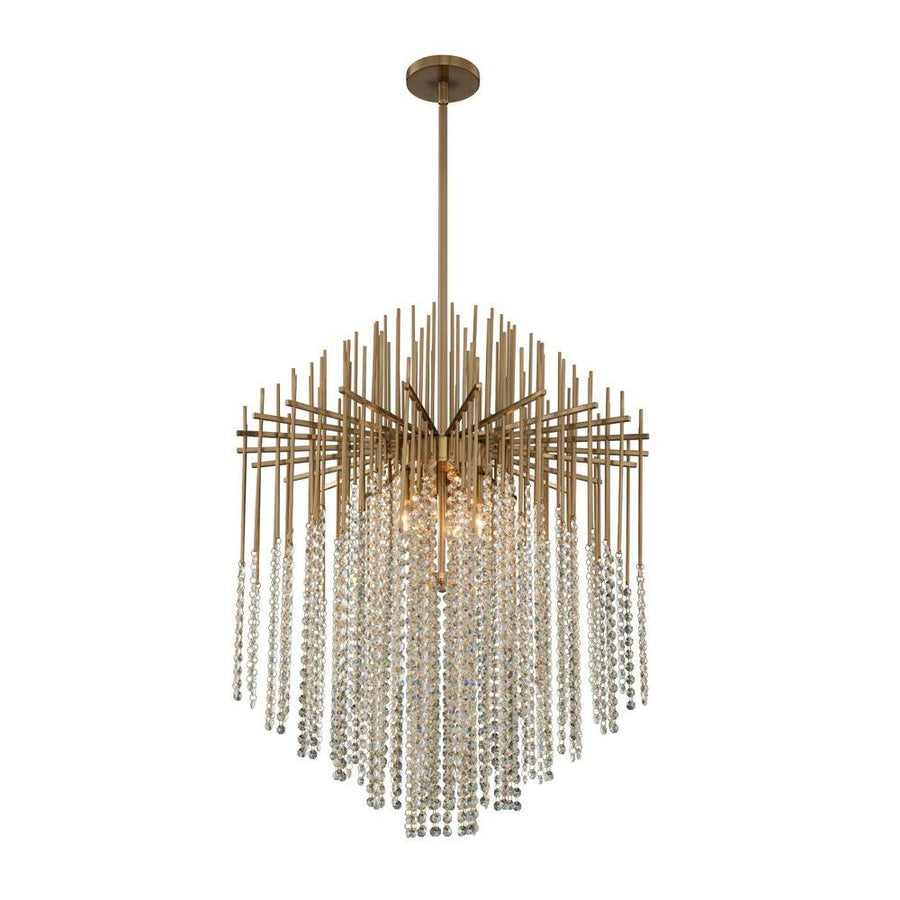 Estrella Luxury Crystal Pendant – Brushed Champagne Gold