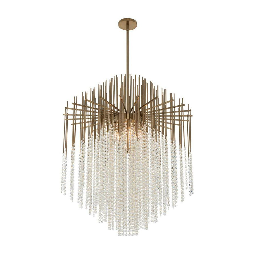 Estrella Luxury Crystal Pendant – Brushed Champagne Gold