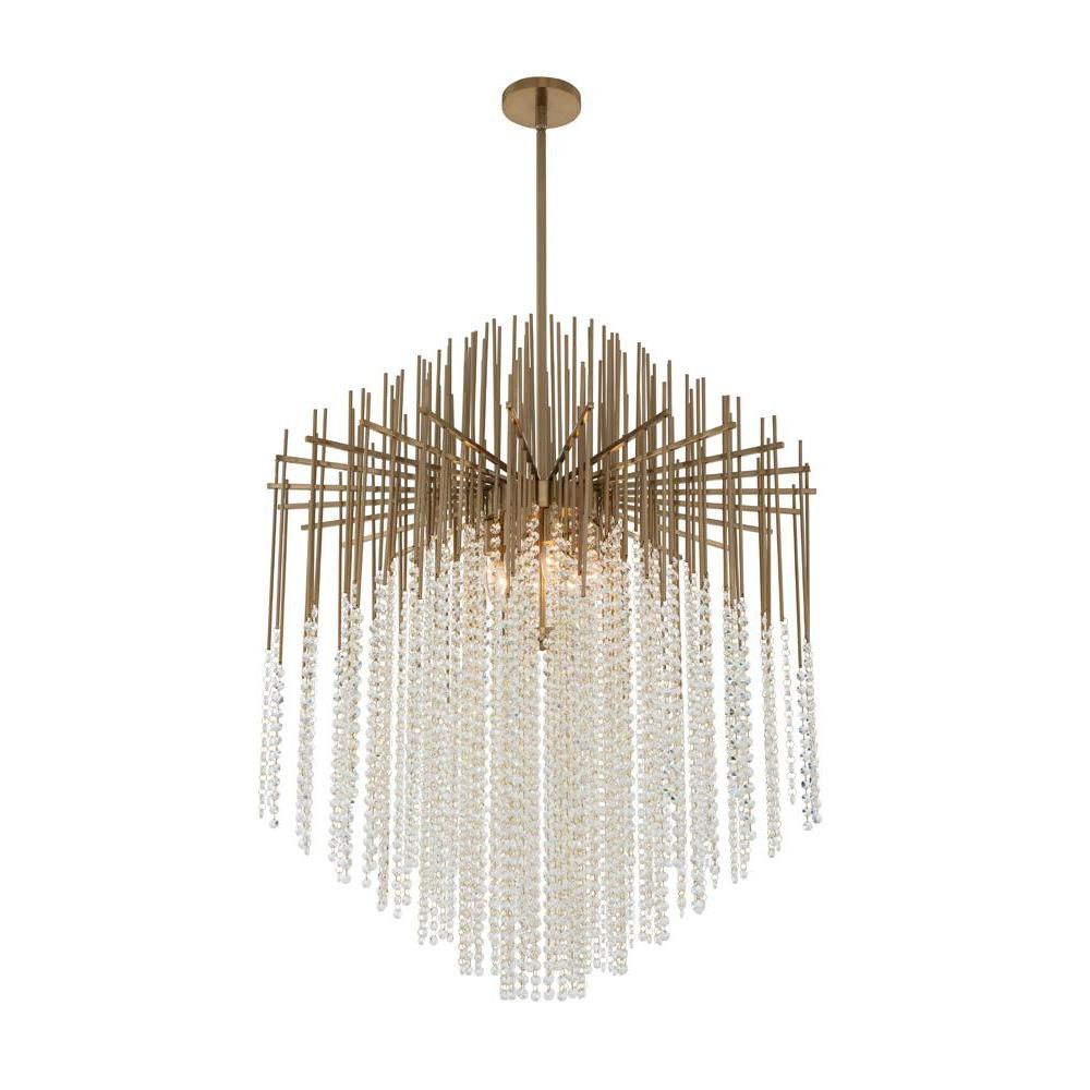 Estrella Luxury Crystal Pendant – Brushed Champagne Gold
