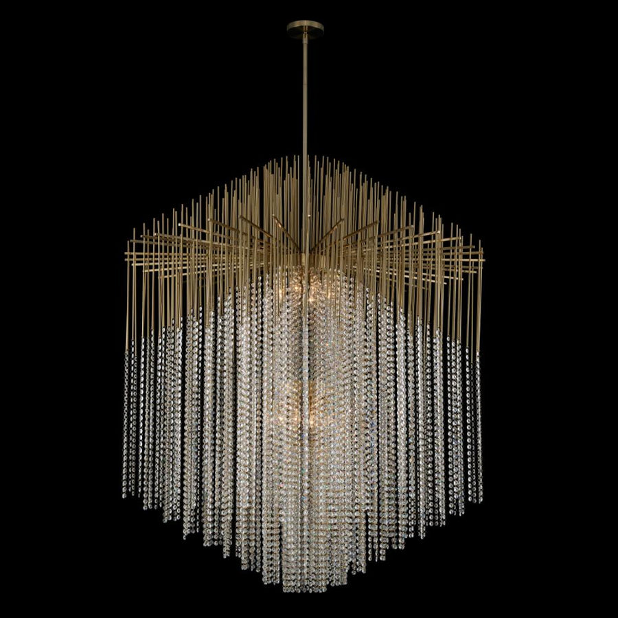 Estrella Luxury Crystal Pendant – Brushed Champagne Gold