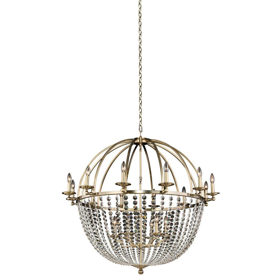 Pendolo Luxury Crystal Chandelier – Brushed Champagne Gold