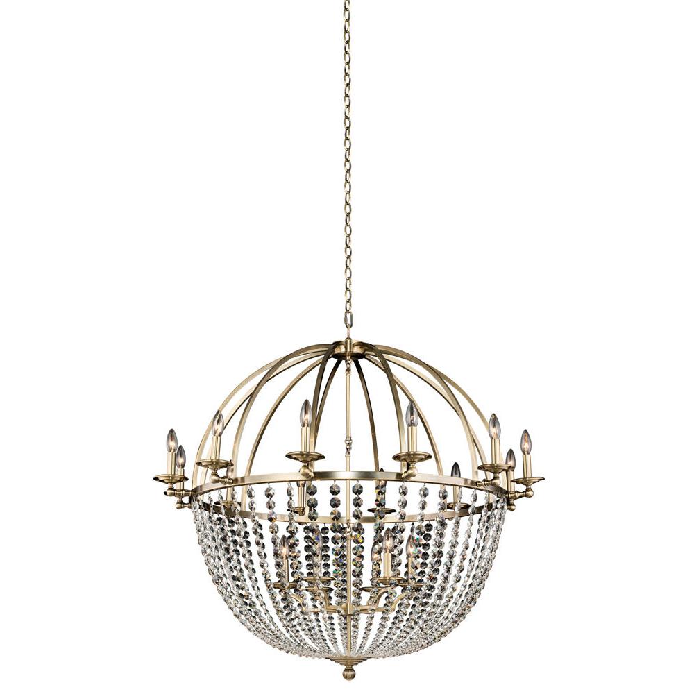 Pendolo Luxury Crystal Chandelier – Brushed Champagne Gold