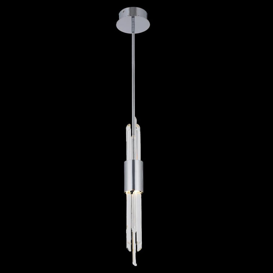 Lucca Luxury Crystal Pendant – Polished Chrome