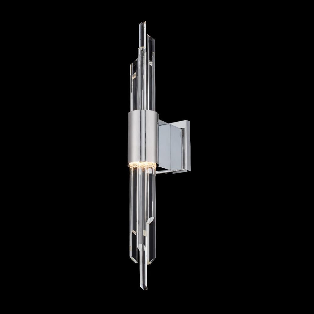 Lucca Luxury Crystal Wall Sconce – Polished Chrome
