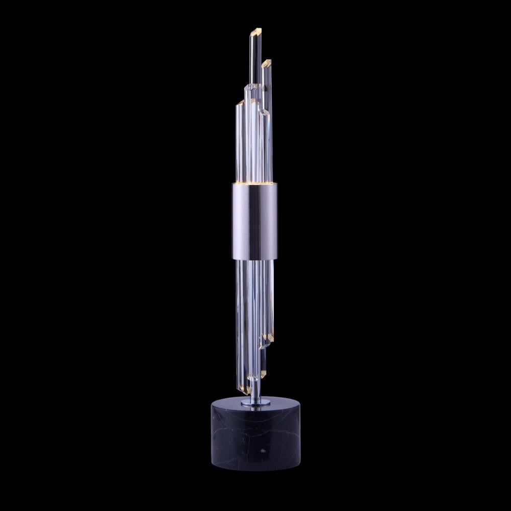 Lucca Luxury Crystal Table Lamp – Polished Chrome