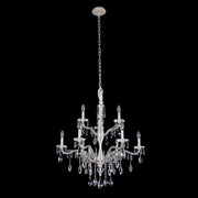 Venere 9 Light 2 Tier Chandelier – Pewter, Firenze Crystal