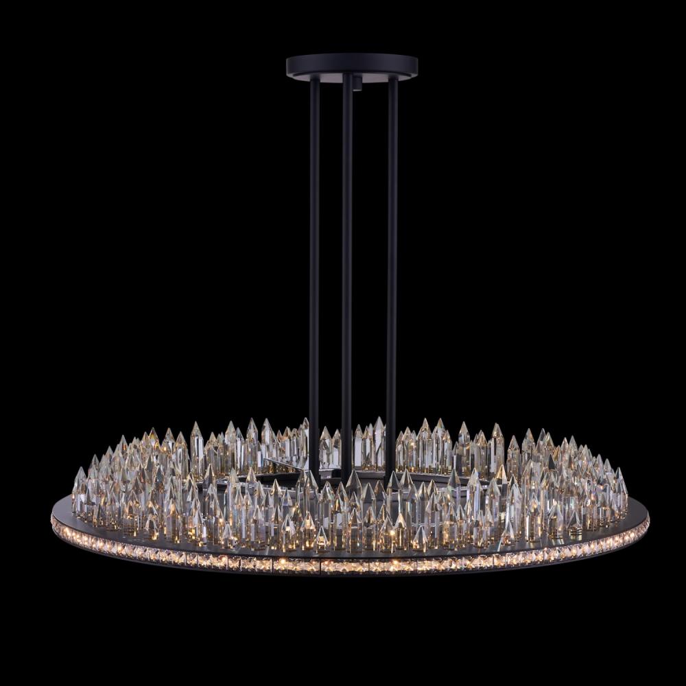 Orizzonte Luxury Crystal Pendant – Matte Black