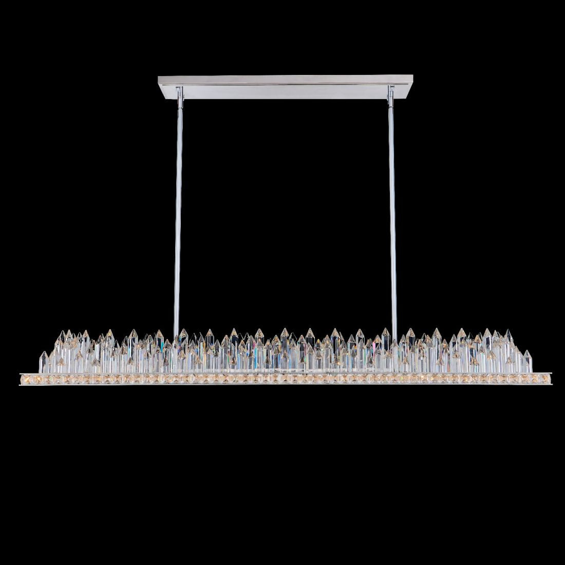 Orizzonte 44 inch Luxury Crystal Island Pendant – Polished Chrome