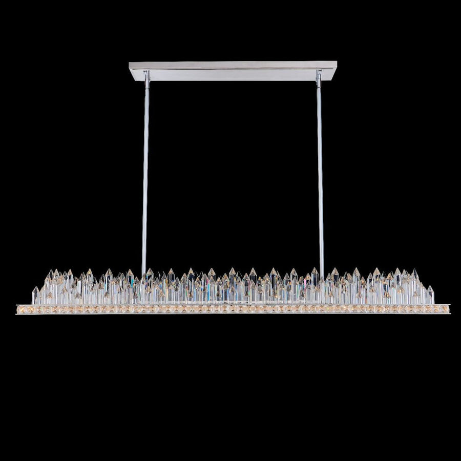 Orizzonte 44 inch Luxury Crystal Island Pendant – Polished Chrome