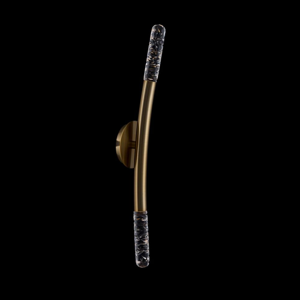 Laga Luxury Crystal LED Wall Sconce – Winter Brass