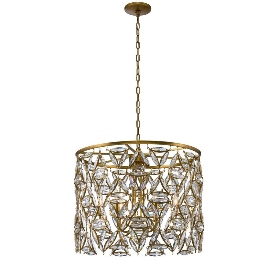 Triangulo Luxury Crystal Pendant – True Brass