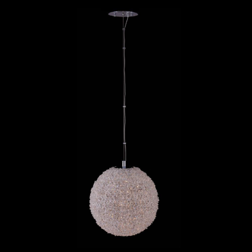 Lina Luxury Crystal Pendant – Polished Chrome