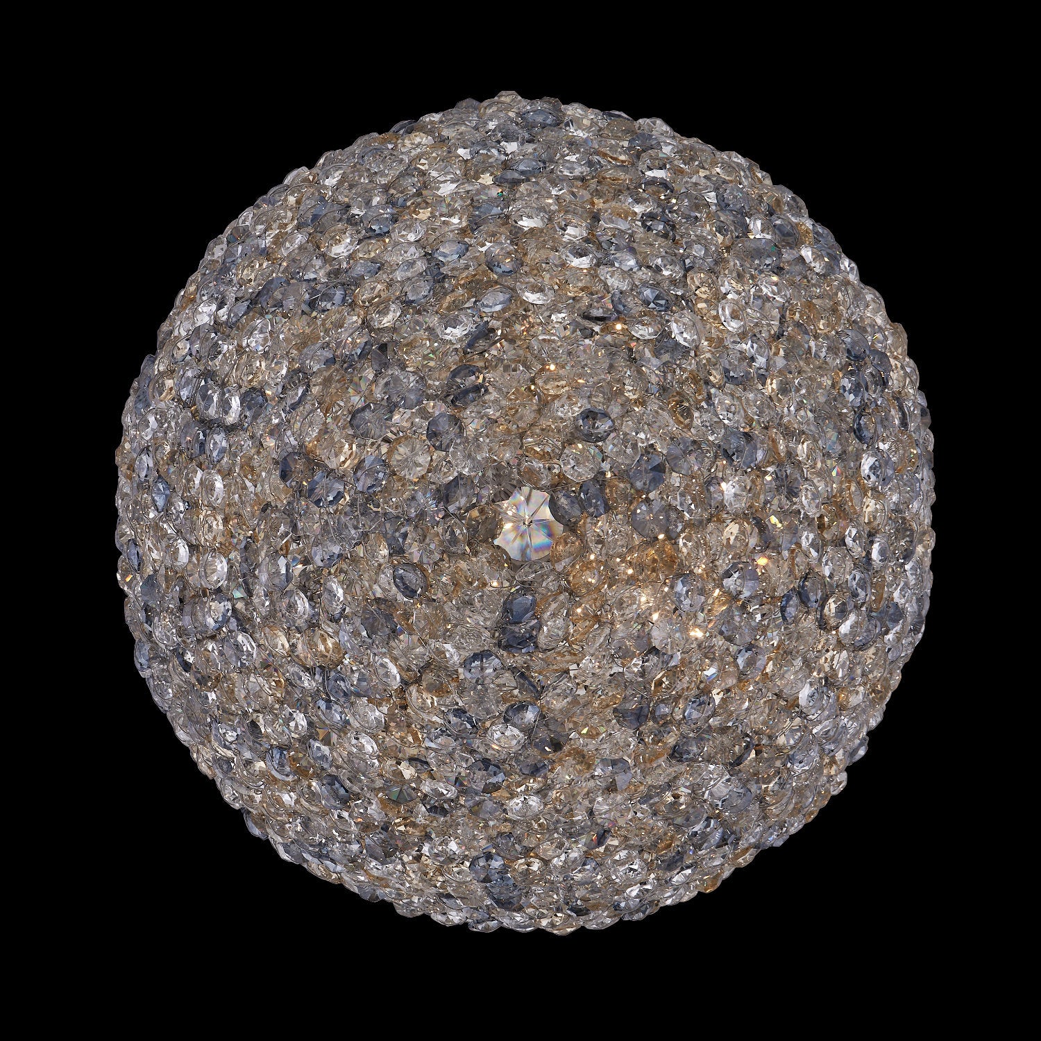 Lina Colorata Luxury Crystal Ball Pendant – Polished Chrome