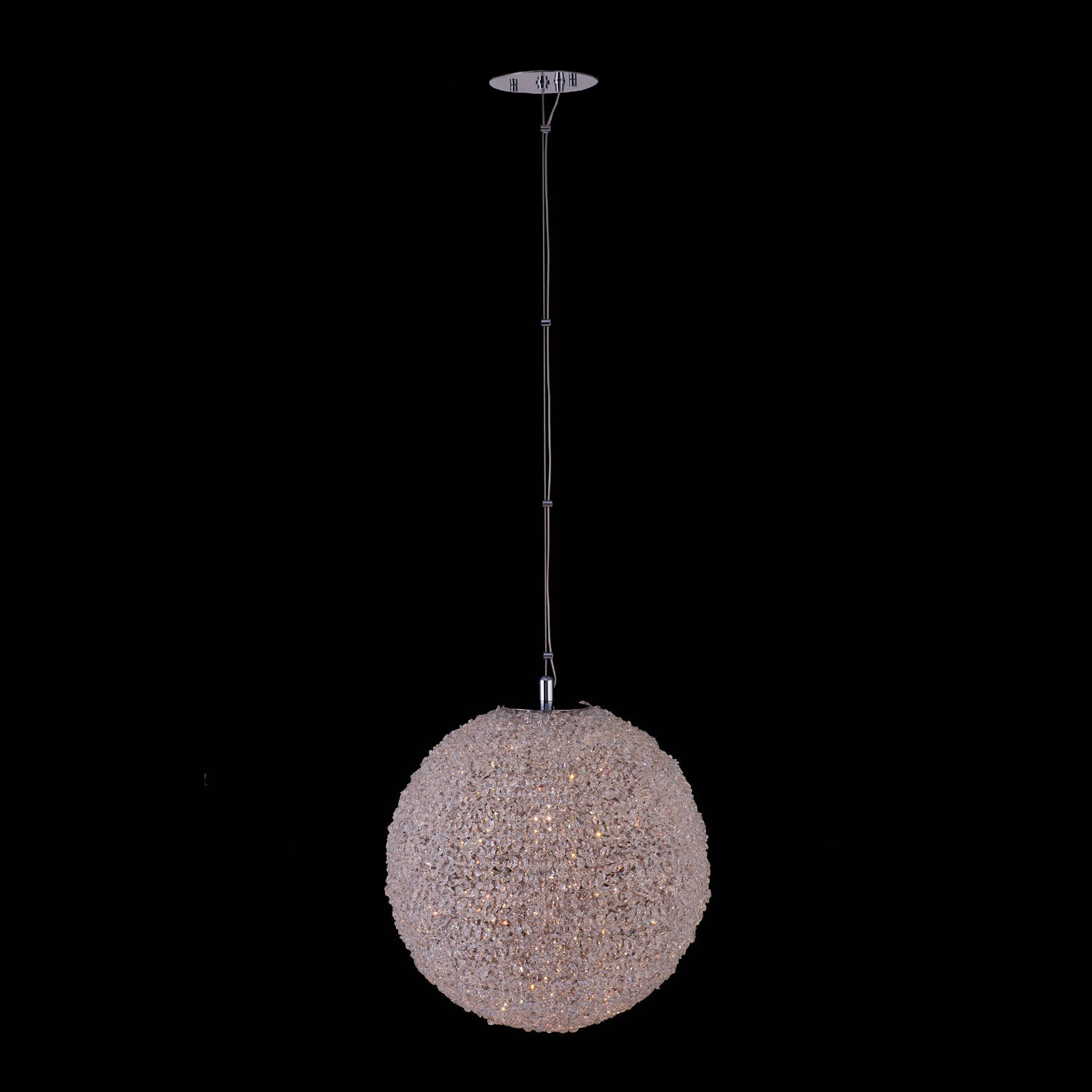 Lina 18" ORB Pendant – Polished Chrome by Allegri Crystal