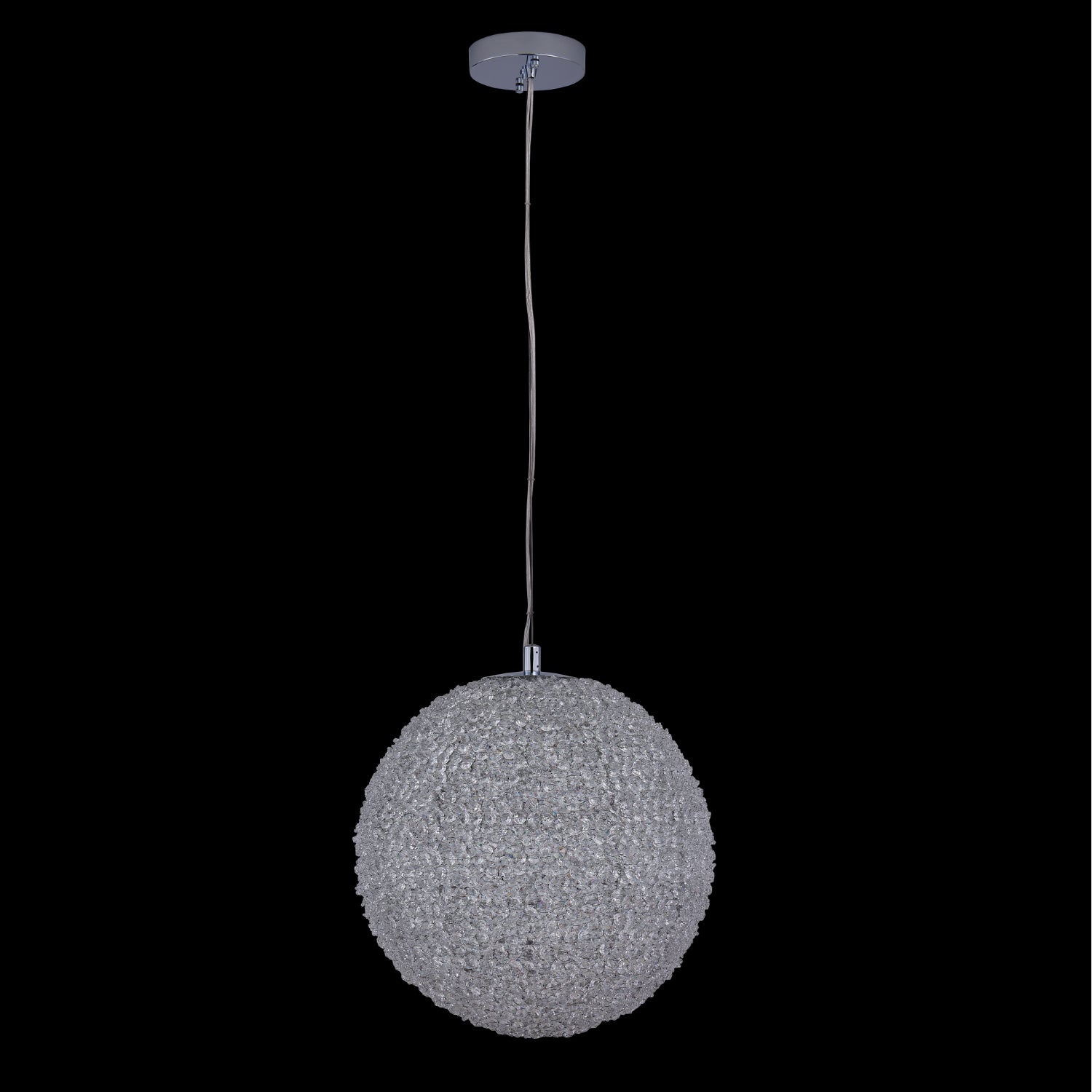 Lina Colorata Luxury Crystal Ball Pendant Light – Polished Chrome, RGBW