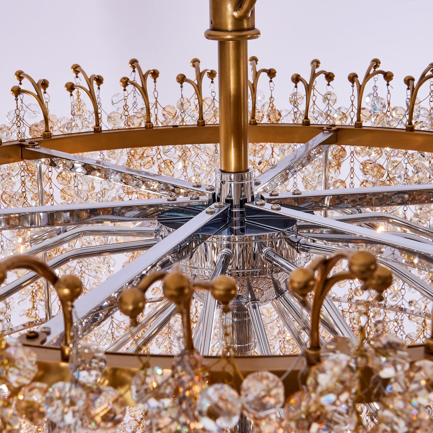 Fuji Foyer Entry Light Pendant Chandelier – True Brass