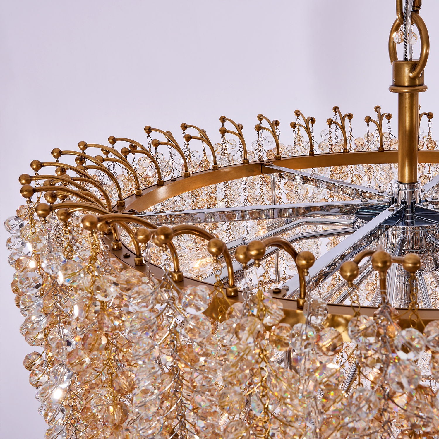 Fuji Foyer Entry Light Pendant Chandelier – True Brass