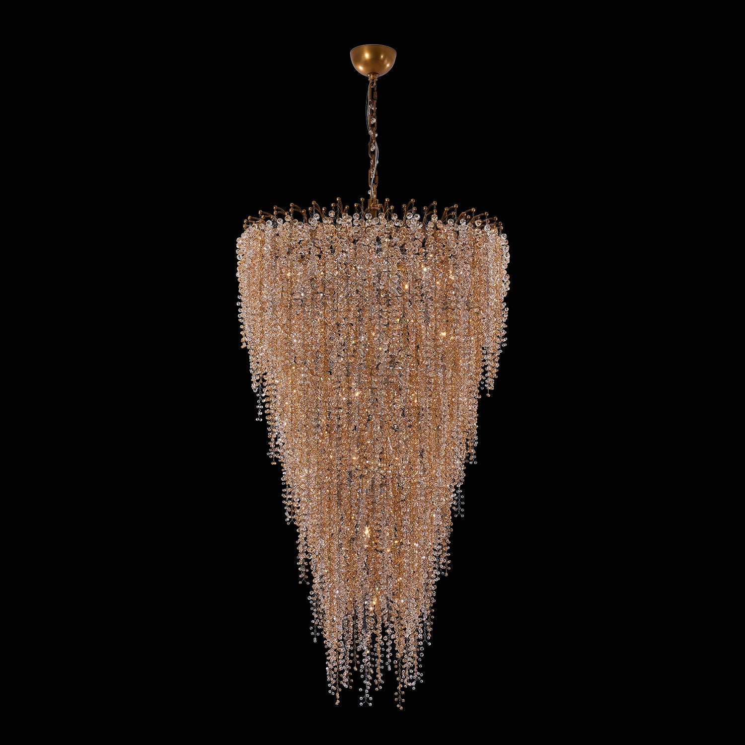 Fuji Foyer Entry Light Pendant Chandelier – True Brass