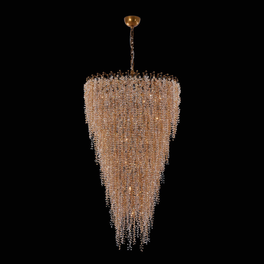 Fuji Foyer Entry Light Pendant Chandelier – True Brass