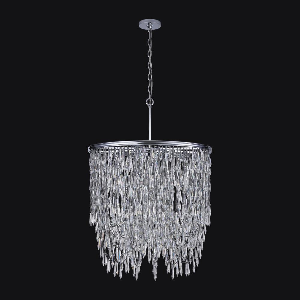 Frangia Luxury Crystal Pendant – Polished Chrome