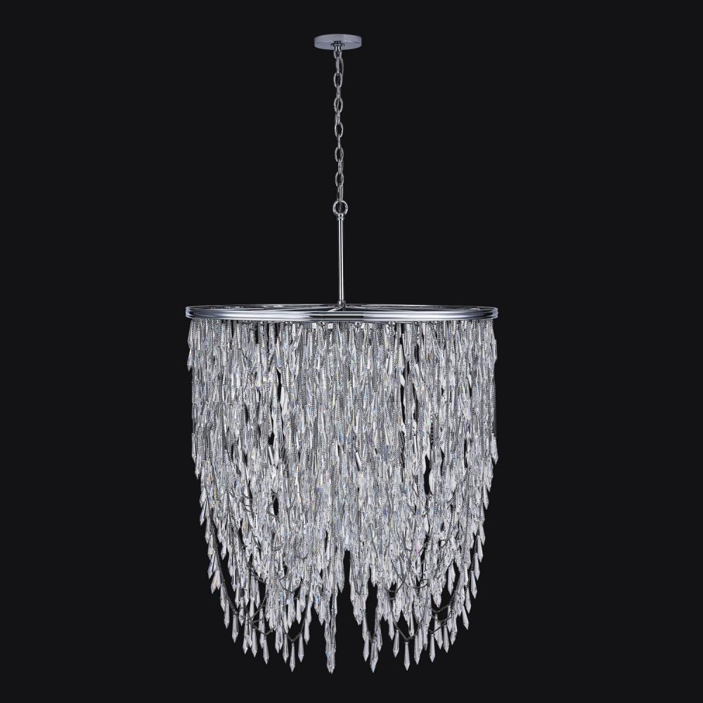 Frangia Luxury Crystal Pendant – Polished Chrome