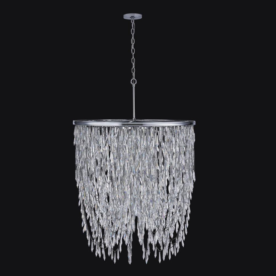 Frangia Luxury Crystal Pendant – Polished Chrome