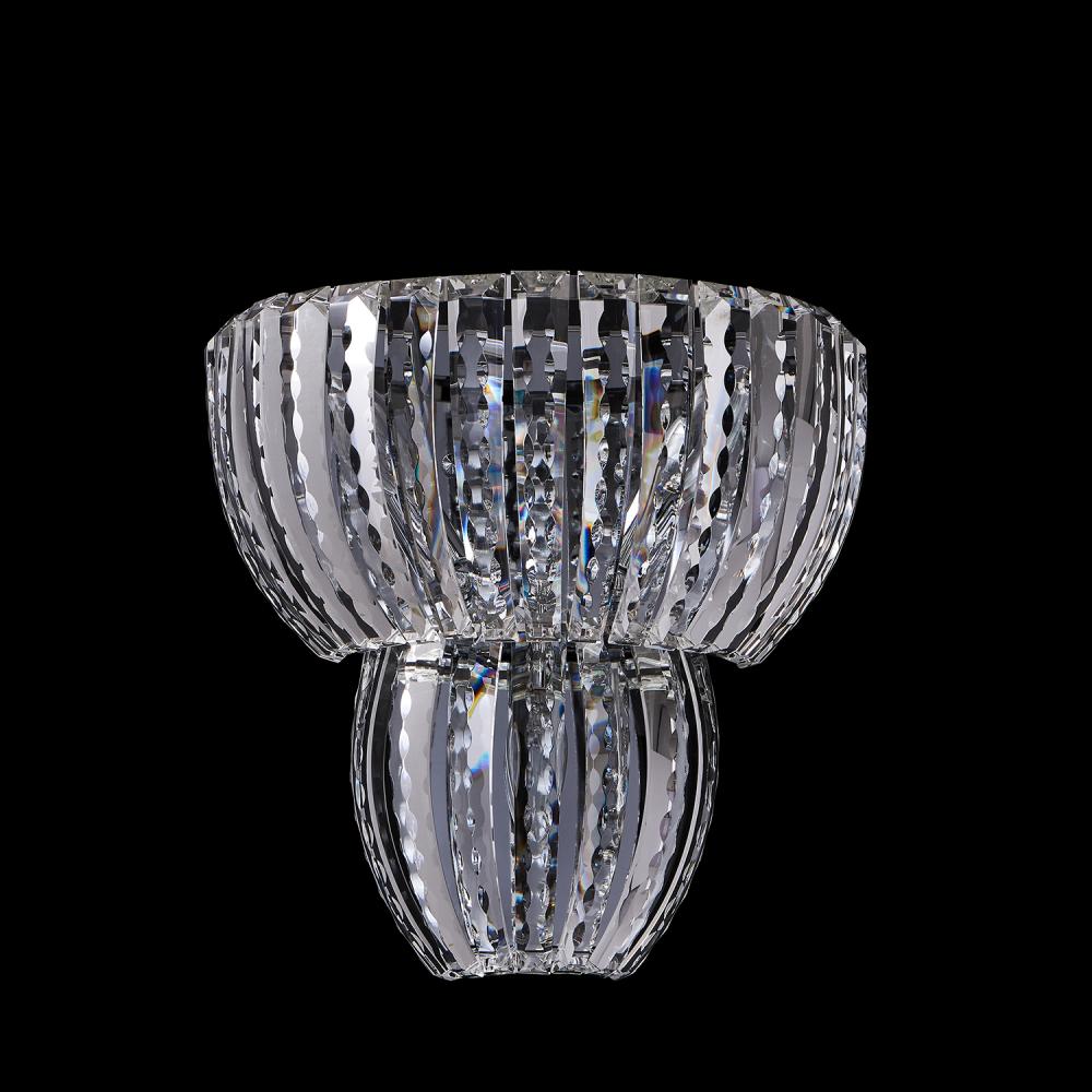 Fontana Luxury Crystal Wall Sconce – Polished Chrome