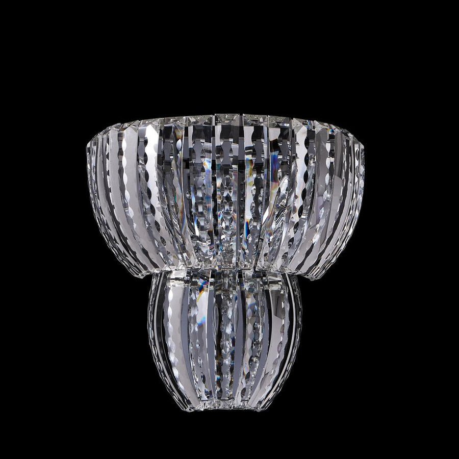 Fontana Luxury Crystal Wall Sconce – Polished Chrome