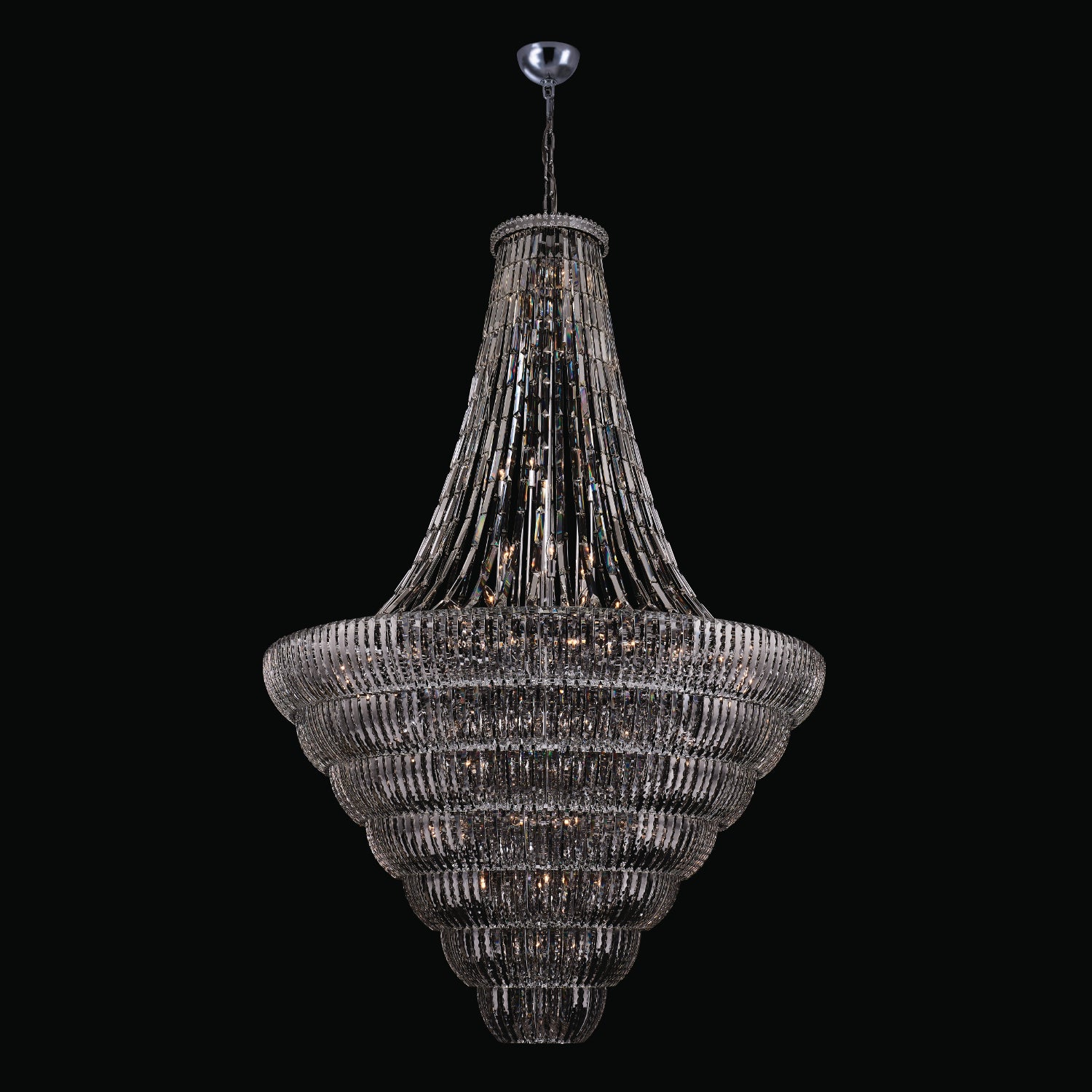 Fontana 61 inch Luxury Crystal Pendant – Polished Chrome