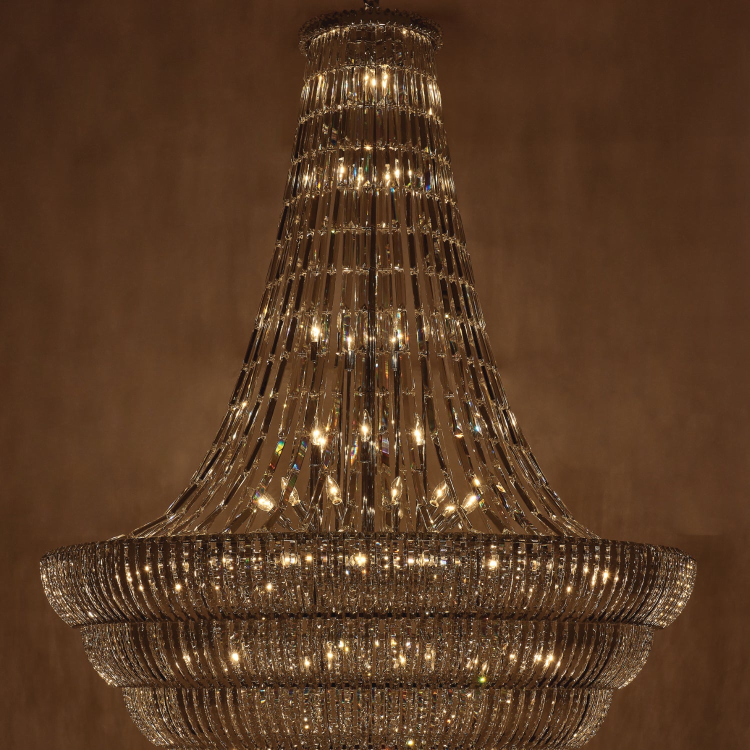 Fontana 61 inch Luxury Crystal Pendant – Polished Chrome