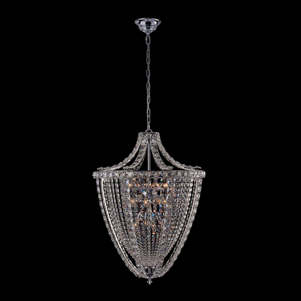 Scudo Luxury Crystal Pendant – Polished Chrome