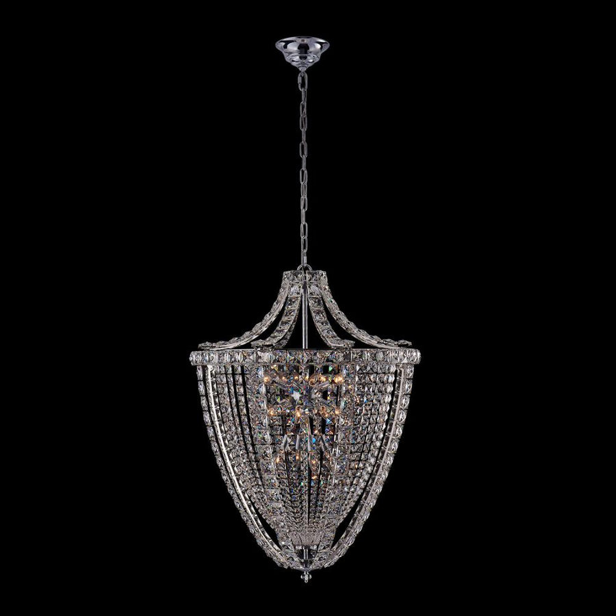 Scudo Luxury Crystal Pendant – Polished Chrome