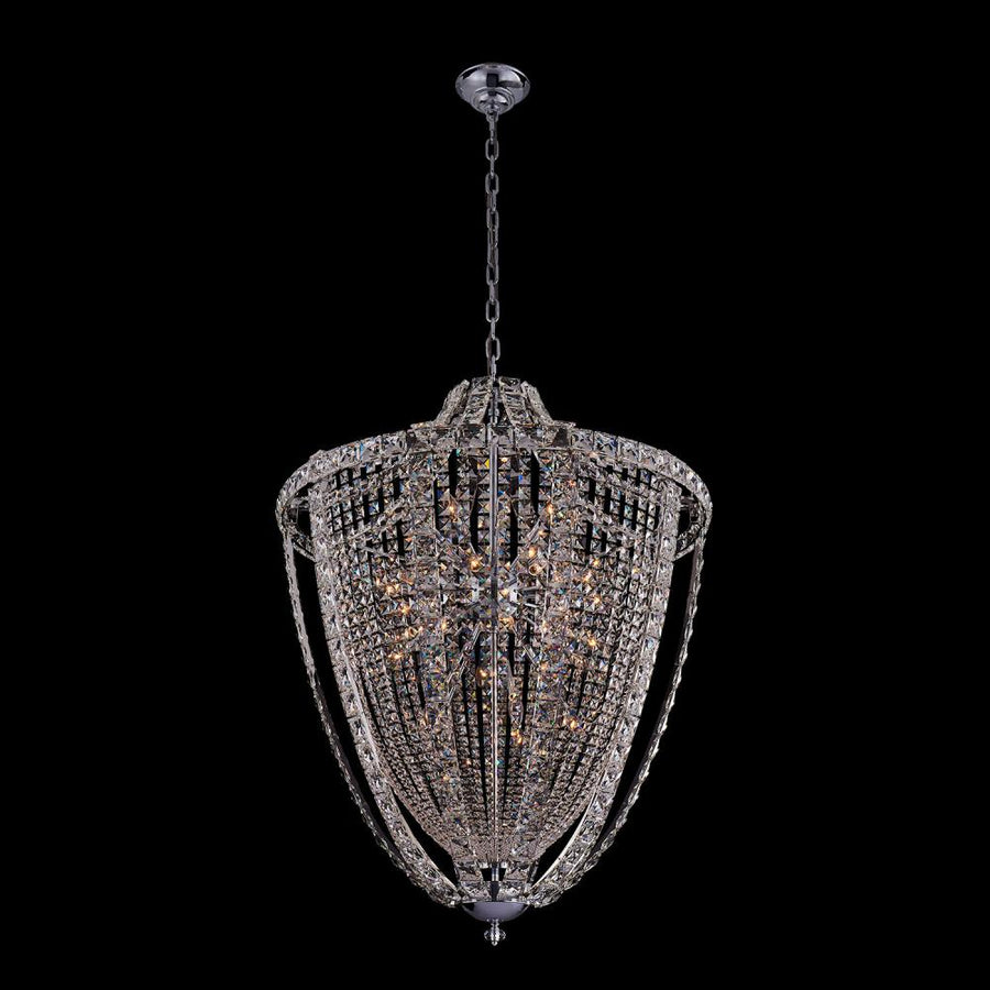 Scudo Luxury Crystal Pendant – Polished Chrome