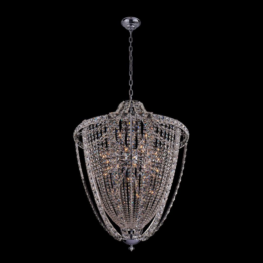 Scudo Luxury Crystal Pendant – Polished Chrome