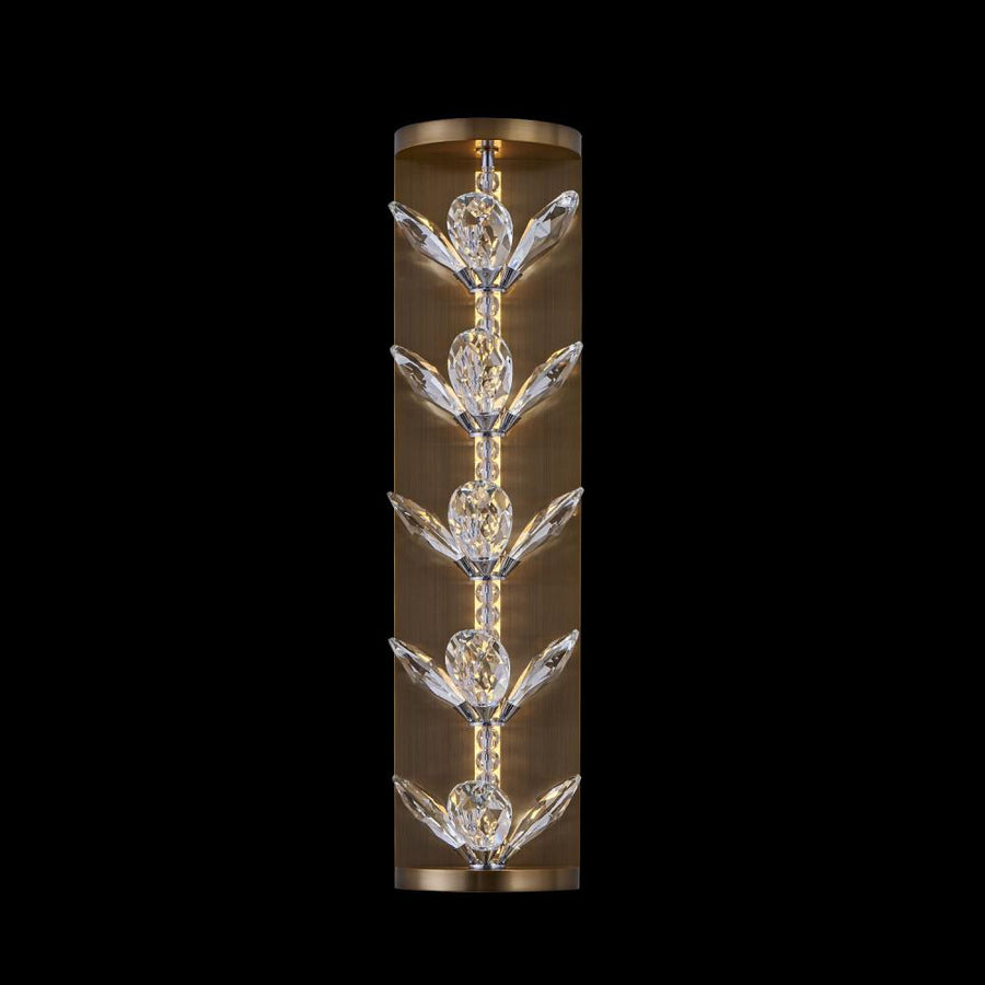 Petalo Luxury Crystal Wall Sconce – Winter Brass