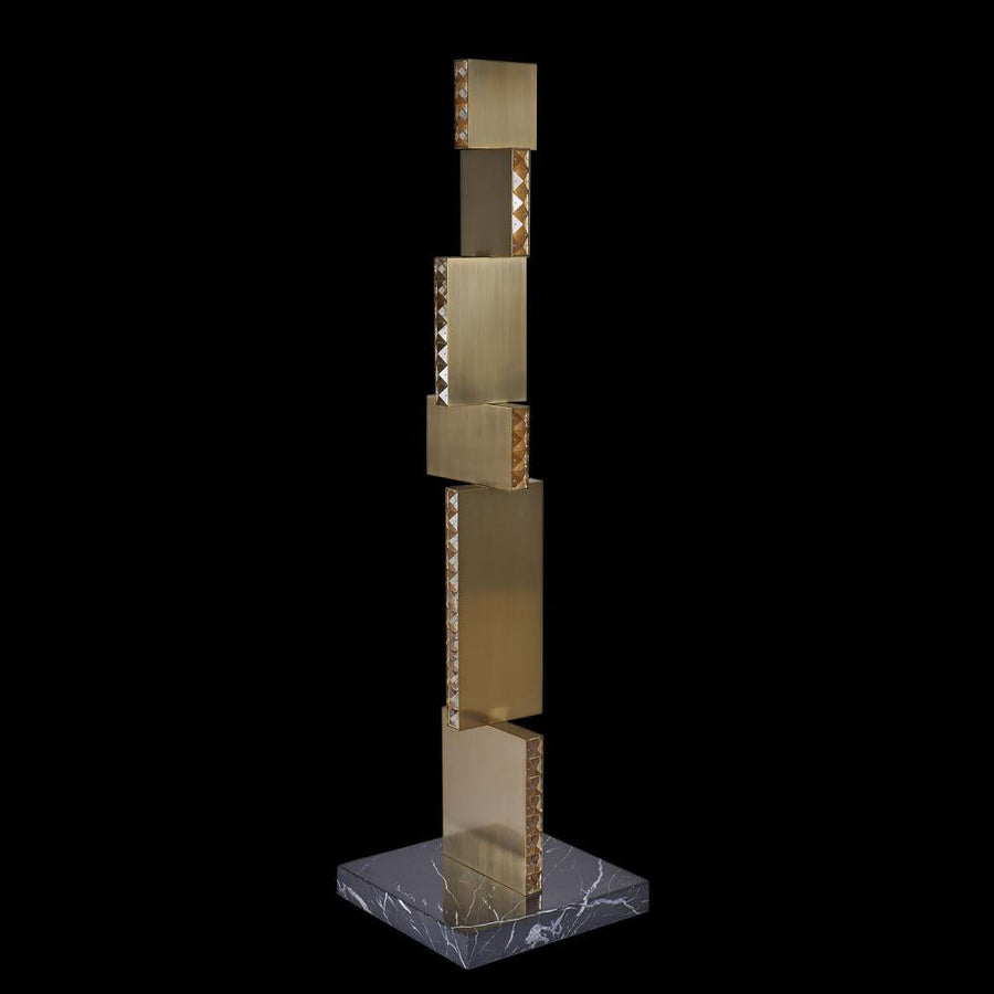 Franco Luxury Crystal Floor Lamp – Winter Brass