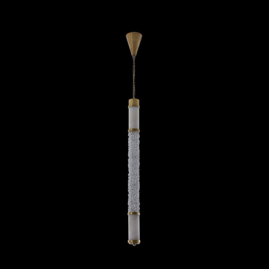 Tubo Luxury Crystal Pendant – True Brass