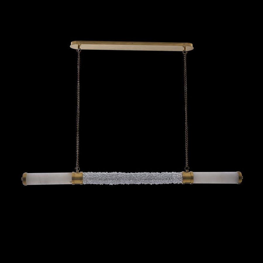 Tubo Luxury Crystal Island Candelier – Natural Brass